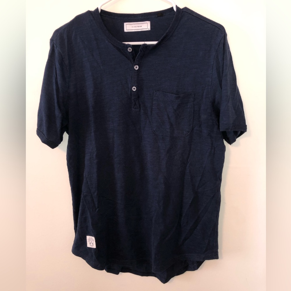 TWO SHIRTS Five Four Club Henley T-Shirt Men’s Small Blue and Gray